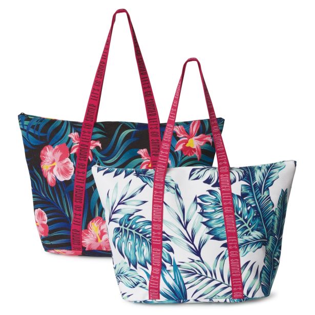 TORBA, NAHRBTNIK SORBETTO ROČNA SIDNEY 63X52X22 CM Z ZADRGO, POTISKANA