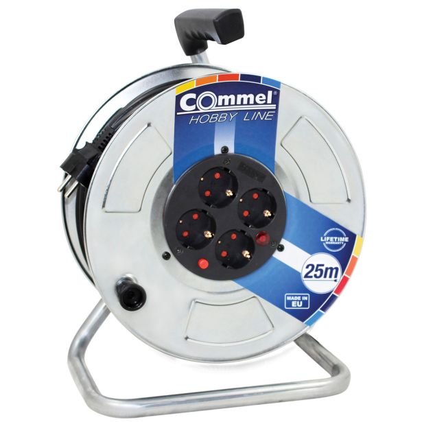 ROLETA - PVC VODNIK COMMEL 25 M 3 G 1.5 KOLUT KOVINSKI