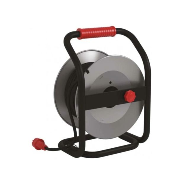 ROLETA - GUMI VODNIK EMOS ZUNANJA 25M 230V 4 VTIČNICE, ČRNA