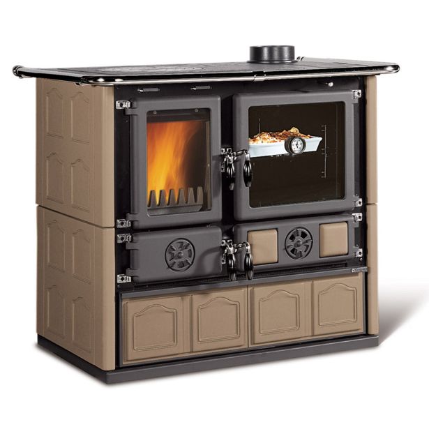 ŠTEDILNIK NA TRDA GORIVA NORDICA ROSA 4.0 MAIOLICA TORTORA