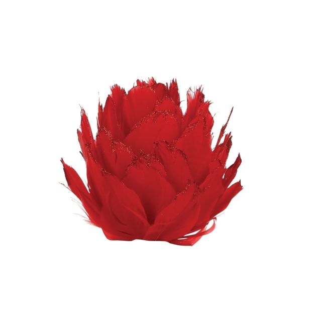 RDEČA ROŽA Z BLEŠČICAMI 12 CM