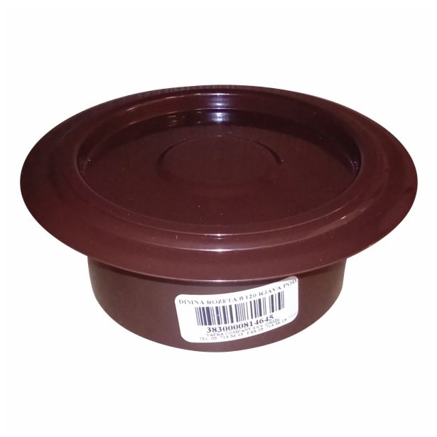 ROZETA ZA DIMNIK VAFRA FI 120 S POKROVOM RJAVA PODALJŠANA