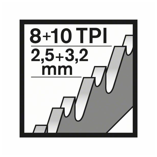 LIST SABLJASTE ŽAGE BOSCH S 1120 CF BIM ZA KOVINO 225X22X1.6 MM 8+10 ZPZ