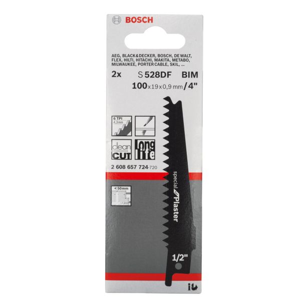 LIST SABLJASTE ŽAGE BOSCH S 528 DF 2-DELNI KOMPLET