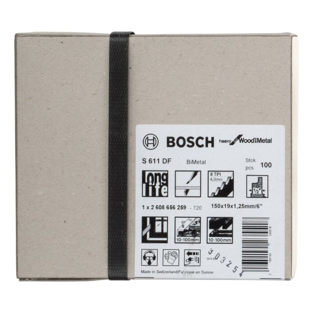 LIST SABLJASTE ŽAGE BOSCH S 611DF 100-DELNI KOMPLET
