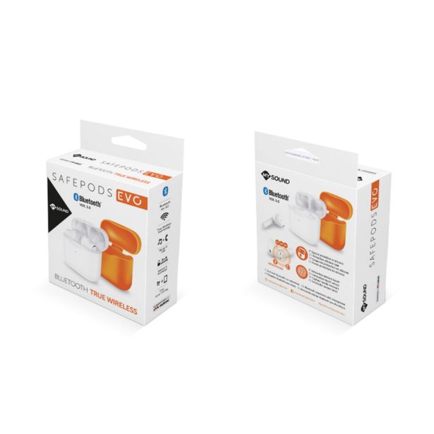 SLUŠALKE MELICONI SAFE PODS BT EVO BREZŽIČNE, ORANŽNE