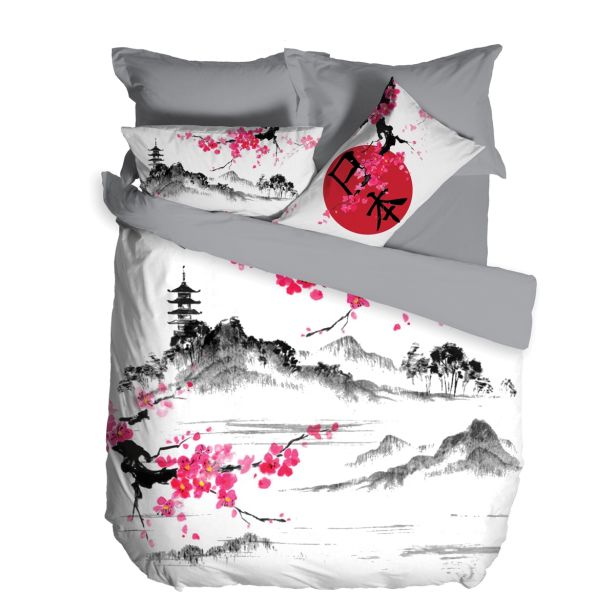 POSTELJNINA AMO LA CASA SAKURA 140X200 / 60X80CM