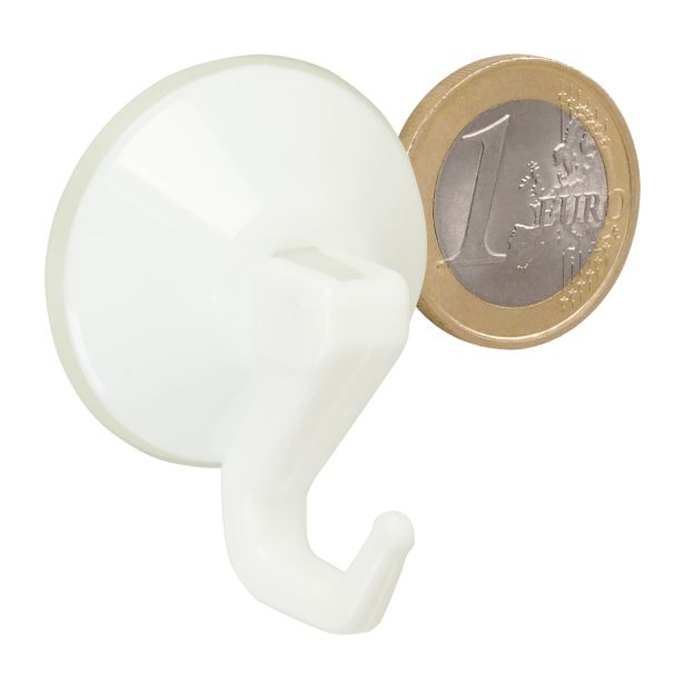 PVC OBEŠALNA KLJUKA WALTECO VAKUUMSKA BELA