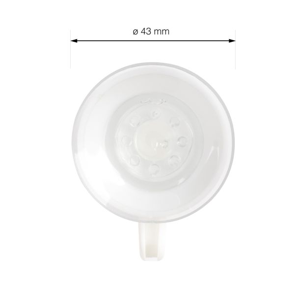 PVC OBEŠALNA KLJUKA WALTECO VAKUUMSKA BELA