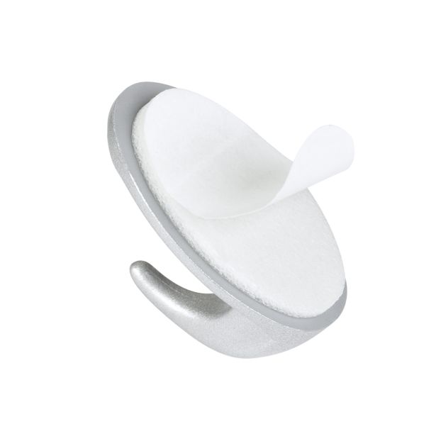 PVC OBEŠALNA KLJUKA WALTECO SAMOLEPILNA PVC KROMIRANA ZAV=2KOS