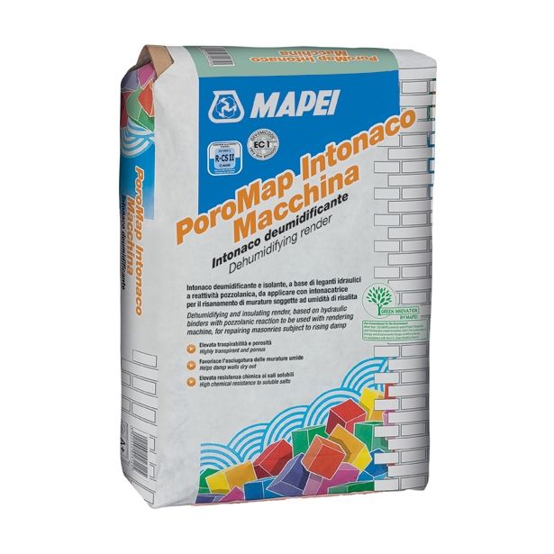 GROBI SUŠILNI OMET ZA STROJNO NANAŠANJE 20KG - POROMAP INTONACO MACCHINA