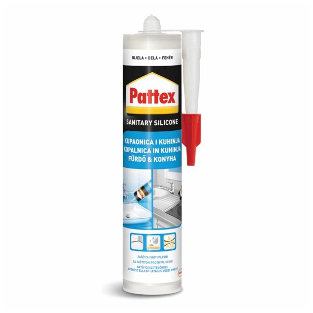 SANITARNI SILIKON PATTEX BELI 280 ML