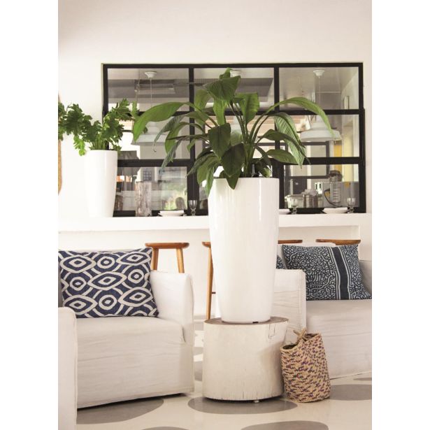 PE NOTRANJI LONEC SANTORINI VISOK BEL 65CM