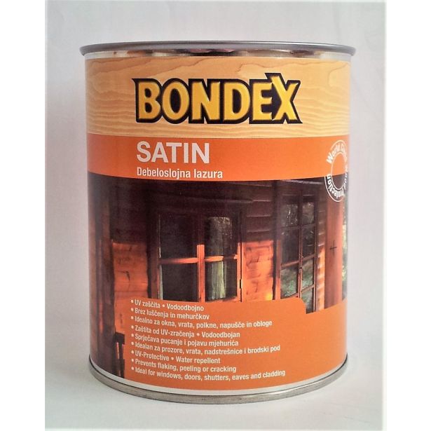 DEBELOSLOJNI PREMAZ BONDEX SATIN 0.75L 000 BREZBARVNI