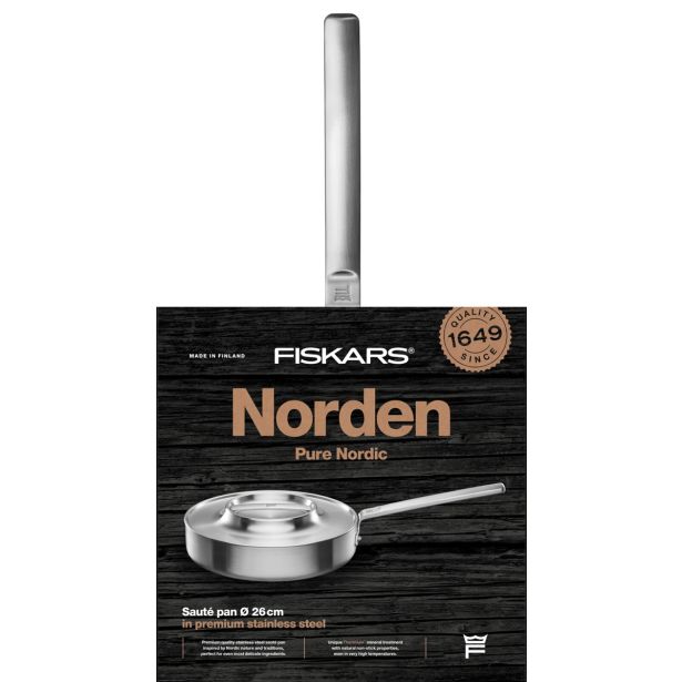 PONEV FISKARS SAUTE GLOBOKA 26 CM S POKROVKO NORDEN STEEL