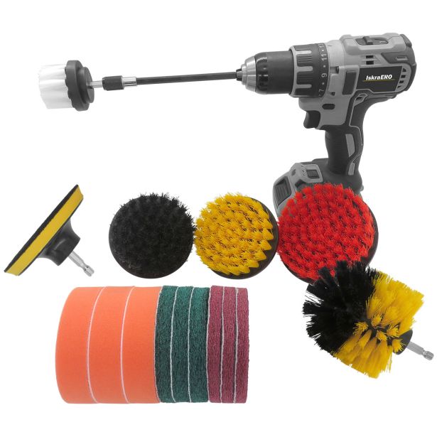 ŠČETKA ZA ČIŠČENJE ISKRA 16-DELNI ČISTILNI SET