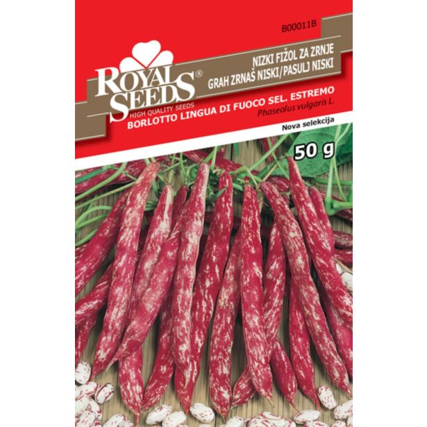 SEME STROČNIC ROYAL SEEDS FIŽOL BORLOTTO SEL. E.50G