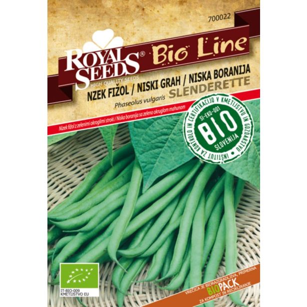 STROČNICA ROYAL SEEDS FIŽOL SLENDERET. BIO 22