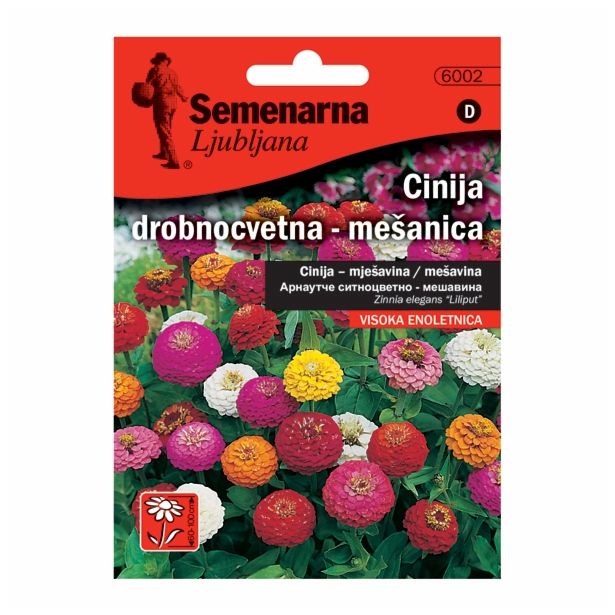 CINIJA SEMENARNA RDEČA ZINNIA LILI.V MALI VREČICI 6002