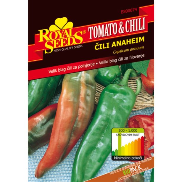 PLODOVKA ROYAL SEEDS ČILI ANAHEIM TC 74