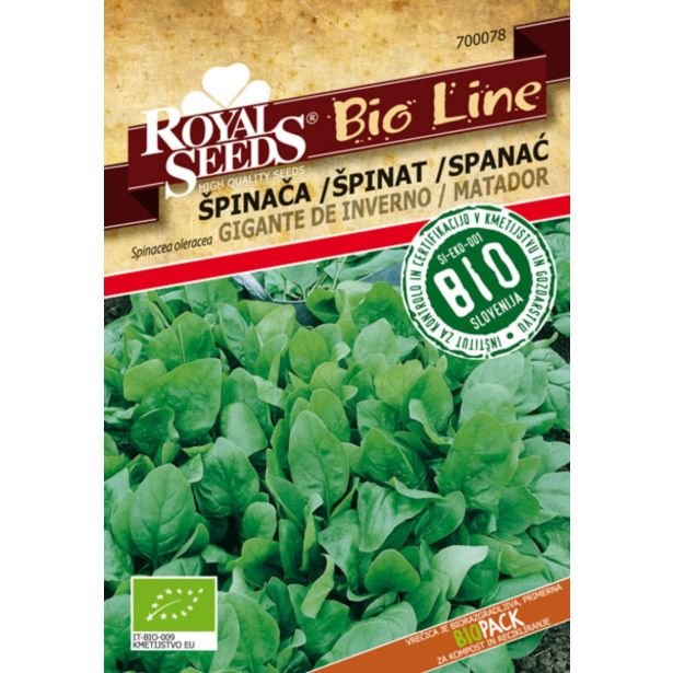 LISTNA ZELENJAVA ROYAL SEEDS ŠPINAČA ZIMSKA V. BIO 78