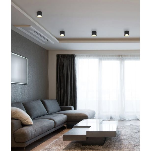 NADGRADNA STROP. SVETILKA SERENA 12W, WW ČRNA