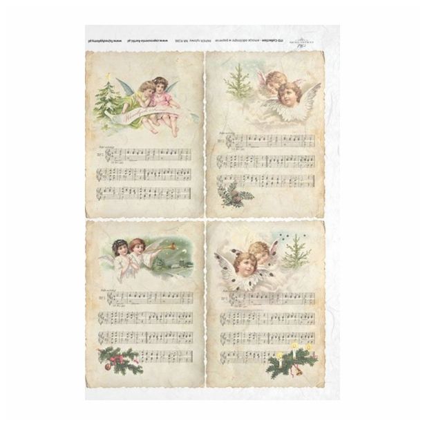 SERVIETNA, DECOUPAGE TEH. RAYHER DECOUPAGE PAPIR RIŽEV A4 ANGELI & NOTE