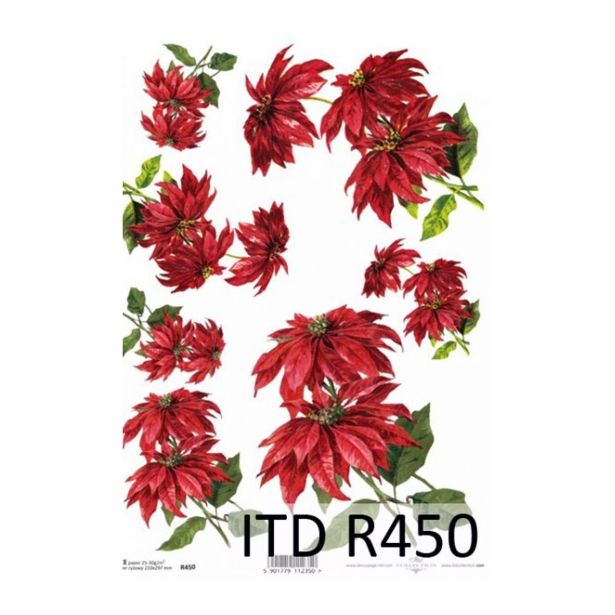 SERVIETNA, DECOUPAGE TEH. RAYHER DECOUPAGE PAPIR RIŽEV A4 BOŽIČNA ZVEZDA