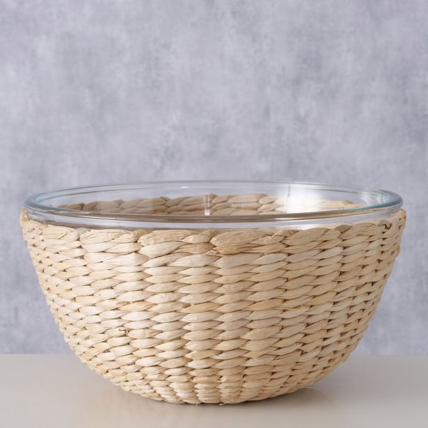 SERVIRNA SKLEDA BOLTZE 23 CM OKROGLA, STEKLENA