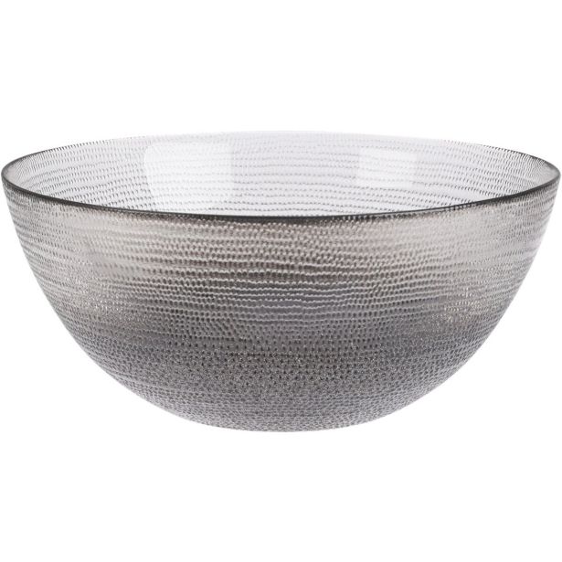 SERVIRNA SKLEDA EH 21 CM TEMNO STEKLENA Z GLITERJEM