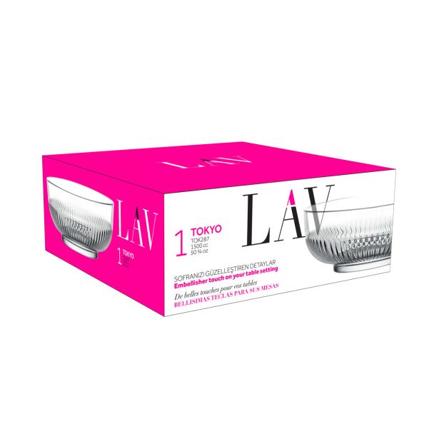 SERVIRNA SKLEDA LAV 1500 ML TOKYO STEKLENA