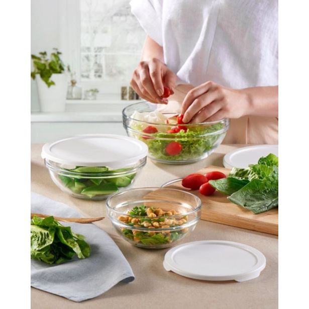 SERVIRNA SKLEDA PASABAHCE 14 CM CHEF'S STEKLENA + BEL POKROV