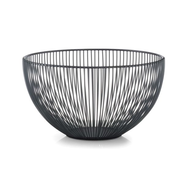 KOŠARA ZA SADJE ZELLER PRESENT 25X14 CM ŽIČNATA ČRNE BARVE