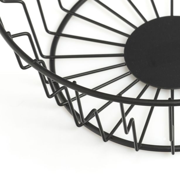 KOŠARA ZA SADJE ZELLER PRESENT KOŠARA ZA SADJE OKROGLA 24X9.5 CM KOVINA ČRNA