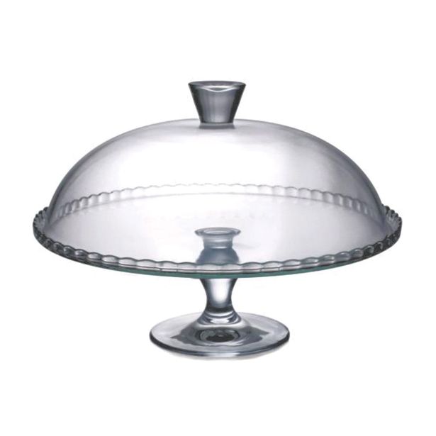 SERVIRNI KROŽNIK 32 CM NA PODSTAVKU S POKROVOM