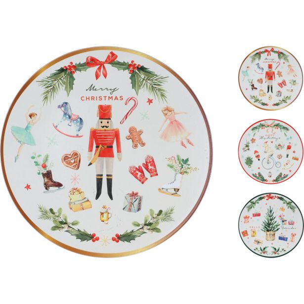 SERVIRNI PLADENJ EH 33 CM BOŽIČNI DEKOR RAZLIČNI VZORCI