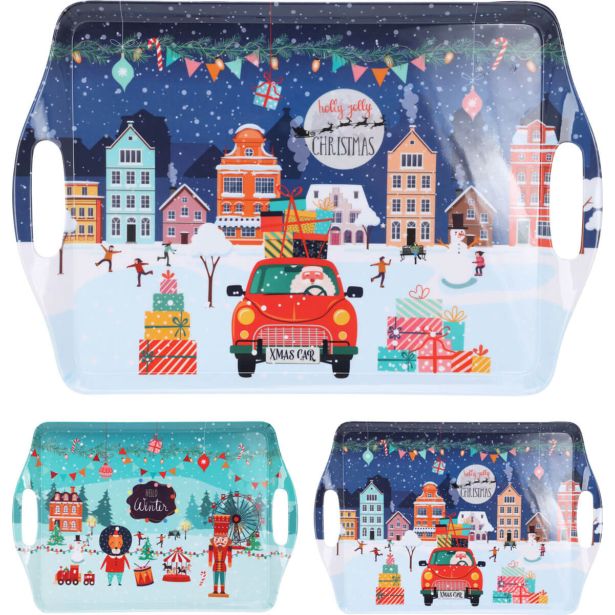 SERVIRNI PLADENJ EH 45X30 CM RAZLIČNI BOŽIČNI DEKORJI IZ MELAMINA