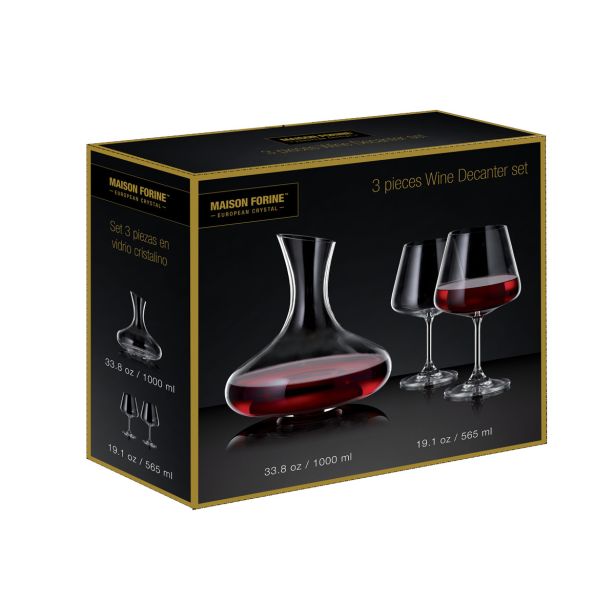 SERVIRNI VRČ MAISON FORINE 3DELNI SET MARTA BURGUNDY