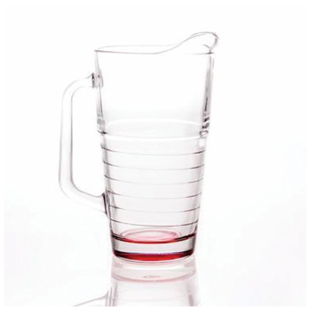 SERVIRNI VRČ STEKLARNA HRASTNIK IMPILABILE OPTIC 1250 ML RDEČE DNO