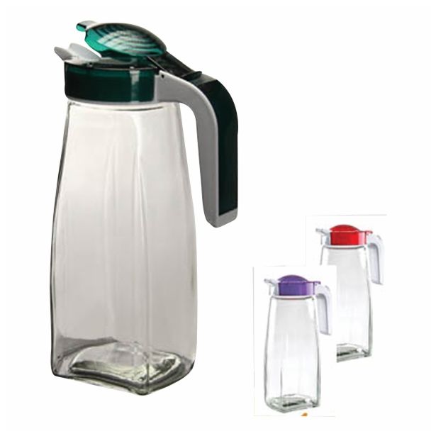 SERVIRNI VRČ STEKLEN 1.5L BARVNI POKROV