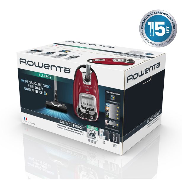 SESALNIK Z VREČKO SILENCE FORCE + ALLERGY KIT RO7473EA