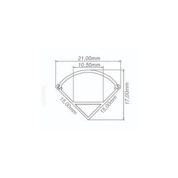 SESTAVNI DEL MENTES ALU PROFIL 2M KOTNI MAT