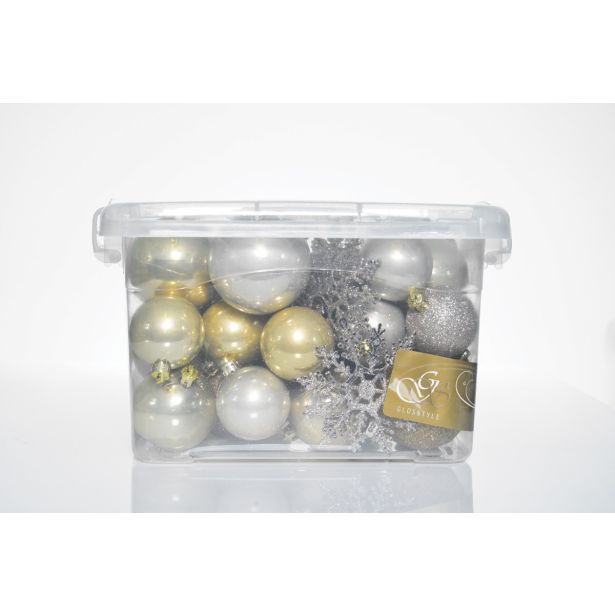 BUNKA IZ UMETNE MASE GLOSSTYLE SET 36/1 ŠAMPANJEC ZLATE V PVC ZABOJU