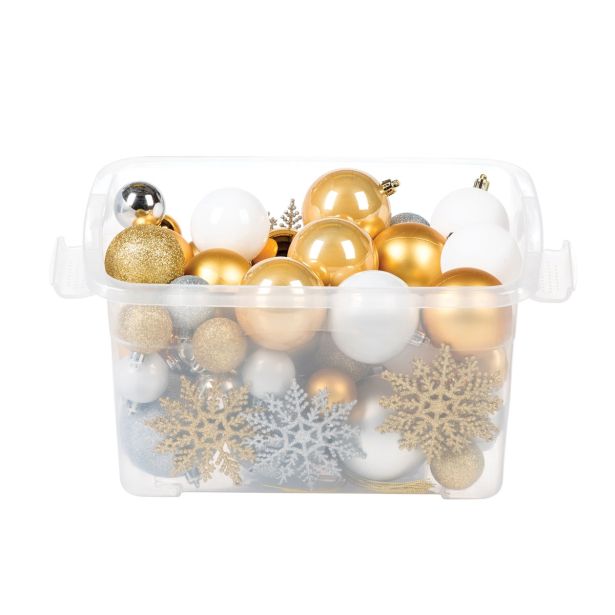 BUNKA IZ UMETNE MASE GLOSSTYLE SET 68 Z ROČKO ZLATA/BELA SREBRNA BARVA, PVC ŠKATLI