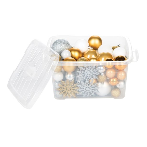 BUNKA IZ UMETNE MASE GLOSSTYLE SET 68 Z ROČKO ZLATA/BELA SREBRNA BARVA, PVC ŠKATLI