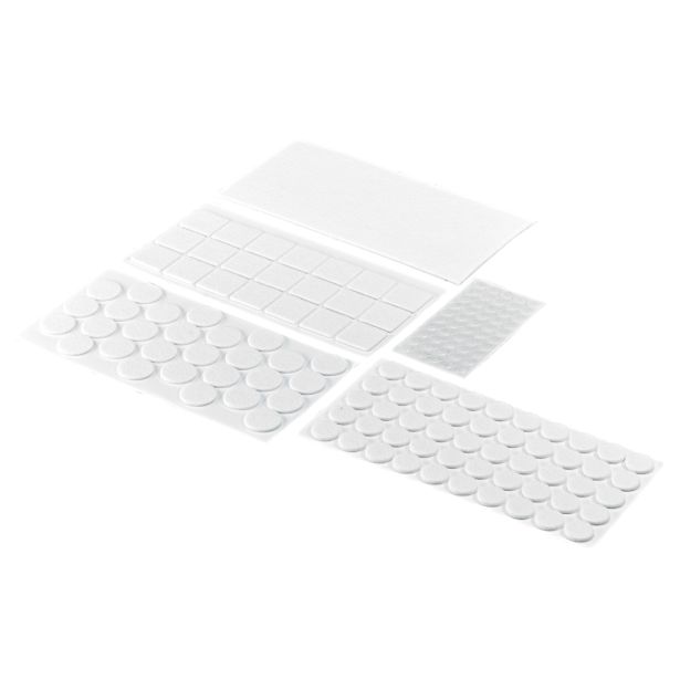 GARNITURA DRSNIKOV HETTICH DIY,SAMOLEPLJIV, BEL SINTETIČNI FILC, V ZAVOJU JE 84 KOS