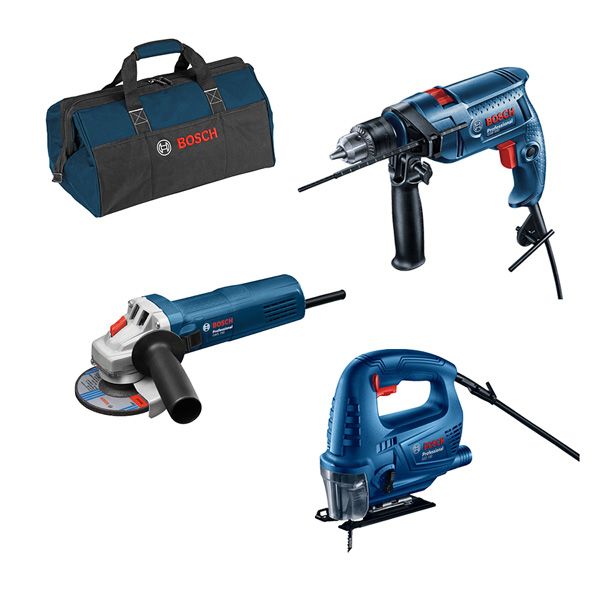 SET ORODIJ BOSCH PROFESSIONAL SET GSB 550+GWS 750-125+GST 700+TORBA