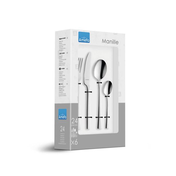 SET JEDILNEGA PRIBORA AMEFA 24 DELNI MANILLE
