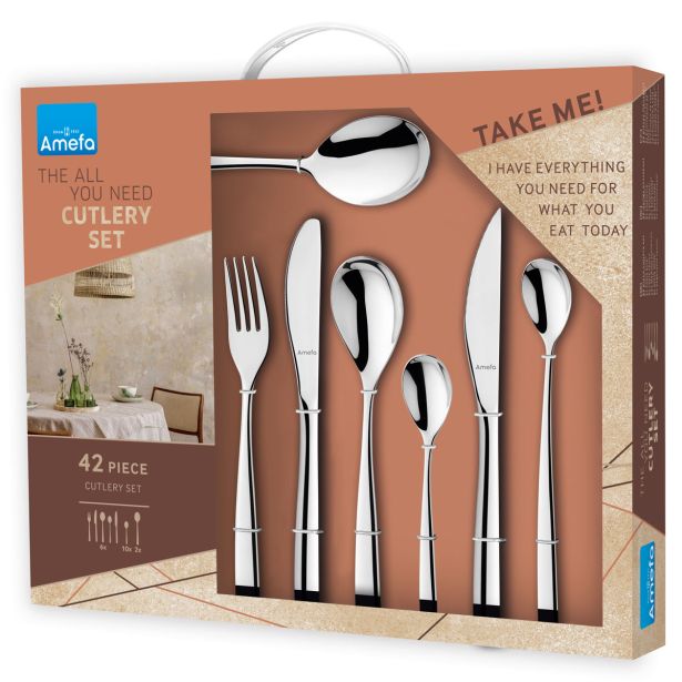 SET JEDILNEGA PRIBORA AMEFA 42 DELNI GAIA