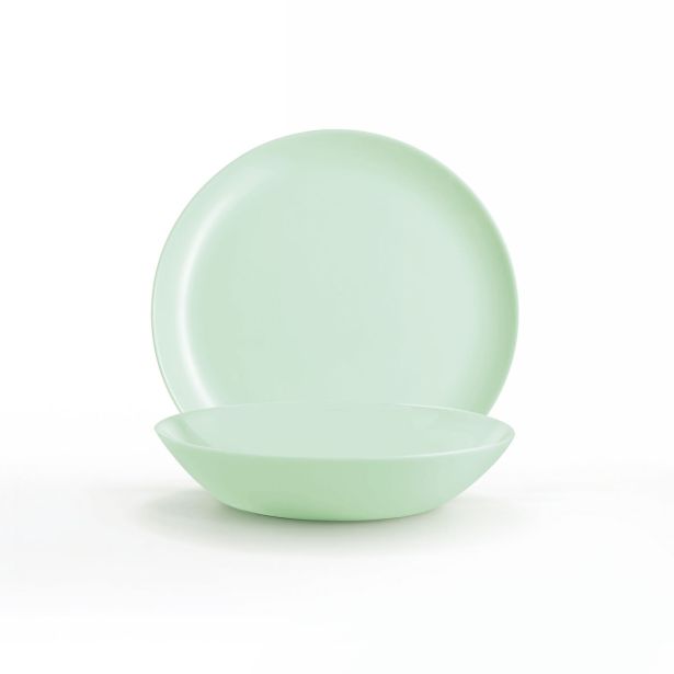 SET KROŽNIKOV LUMINARC 18 DELNI GREEN DIWALI OPAL